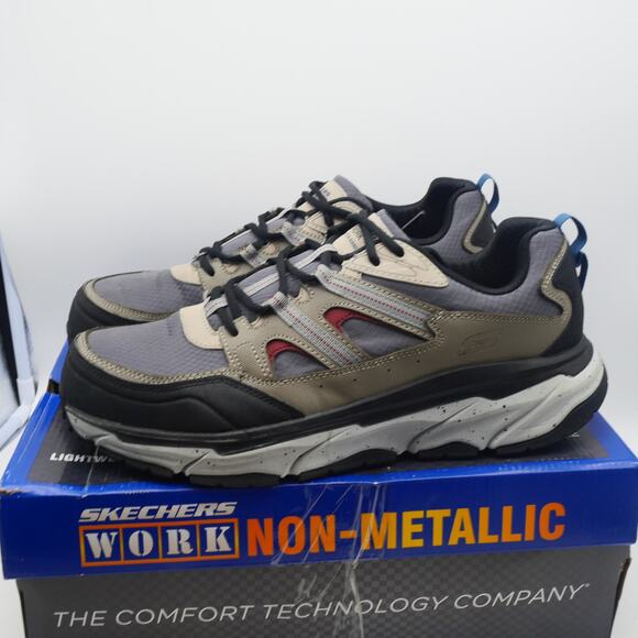 NEW Skechers Men's 9 D'lux Journey Sr Carbon Nano Safety Toe Work Shoes - Picture 1 of 9